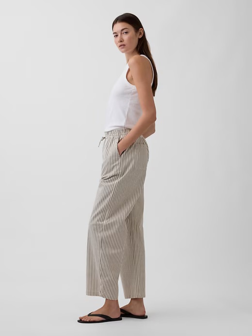 GAP Mid Rise Easy Barrel Pull On Pants Size Medium - Picture 10 of 11